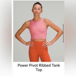 Power Pivot Ribbed Tank Pink Blossom Size 6